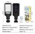 Solar sensor wall light kit with COB LEDs, remote control, and package details - 616-2 60SMD (With Remote)