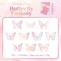 Pink and purple gradient PET butterfly stickers for scrapbooking, set of 20 pieces - Illusion Butterfly