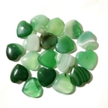 Green agate heart-shaped stones with natural patterns and textures for gift decoration - Green Agate