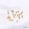 3.2mm 14K gold plated crimp beads for DIY jewelry making with a polished finish - Crimp Beads (3.2mm) / 14K Gold
