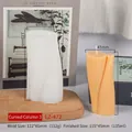 Spiral cylinder silicone mold for DIY candles with 122x65mm size and 115x45mm finished product - Twisted Silk Column 3 LZ-472