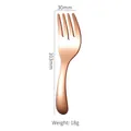 Short handle 304 stainless steel dessert fork in rose gold finish with 103mm length - SUS 304 Rose Gold Fork