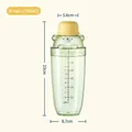 Green 700ml drink bottle with cute bear lid and precise scale markings - Transparent Green [700ml Shaker]