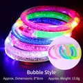 Colorful LED glowing acrylic bubble bracelets in pink, green, and blue for parties - Bubble Style/Multicolor