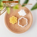 Juego de 3 moldes blancos de copos de nieve para galletas y decoración de repostería - Copo de Nieve B