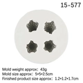 Translucent silicone star mold with five-pointed cavity for fondant and resin crafts - Strawberry (15-577) / Gray
