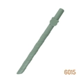 Reusable green silicone straw with a cute bear head top and spiral texture design - Green