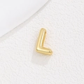 Polished gold-plated letter L charm for 10mm DIY bracelet with smooth metallic finish - Letter L / Gold