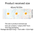 Size specifications for holographic daisy window film measuring 42cm by 15cm per set - Holographic Daisy / 15*42cm