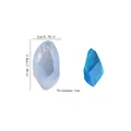 DIY stone pendant resin silicone mold with dimensions 2x3.8cm for crystal jewelry making - No.6 Crystal Stone Pendant