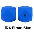 Perle ottagonali in silicone blu pirata 17mm per accessori dentizione fai-da-te - 26# Blu Pirata