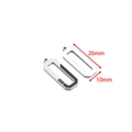 Rectangle stainless steel charm pendants with black and white enamel, size 10x26mm - 10*26mm Silver Oval (Black/White)