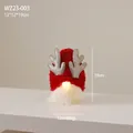Glow-in-the-dark red Christmas gnome with silver antlers and 19cm height dimension - Antler with Light (WZ23-003)