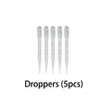 Set of 5 clear plastic graduated transfer pipettes for resin DIY and precise liquid measurement - Pipettes (5 pcs)