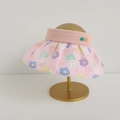 Detail of pink visor featuring rabbit and flower prints with 3D MISS letter patch - Pink / 54cm (4-12 Years)
