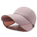 Rosa Sonnenhut mit ausziehbarem Rand und atmungsaktivem Stoff für den Outdoor-Sport - Verstellbar / Rosa
