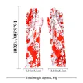 Halloween blood splatter gloves for cosplay party props measuring 42cm in length - Halloween Bloodstained Long Gloves / One Size