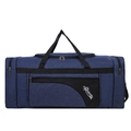 Blue and black foldable Oxford duffel bag with red stitching and Sports logo - Large / Blue