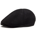 Klassieke zwarte gebreide platte pet met ademende textuur voor een casual retrostijl - Verstelbaar (54-59cm) / Zwart