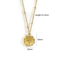 Detailansicht der 14K Goldkette mit Sternschliff-Anhänger und Größenangaben im Bild - Sternenscheibe / Weiß
