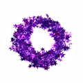 Purple metallic star tinsel garland for Christmas decoration, 5m DIY craft supply - Purple