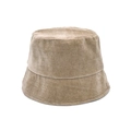 Sombrero de pescador clásico de pana caqui para mujer con textura de pana vintage y ala suave - M (56-58cm) / Caqui