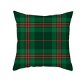 Square Christmas cushion cover with green and red festive tartan plaid pattern - Red Green Large Plaid - Plaid