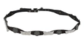 Handmade black leather belt featuring silver star and bone studs with wavy edges - 56-58cm / Black Star and Bone Buckle Wavy Edge Belt (AB68)