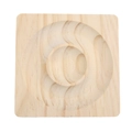 Square pine wood display tray with circular grooves for beads and jewelry bracelets - Solid Wood / Square Pine (9.5x1.5cm)