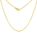 Minimalistische 18k vergoldete Edelstahl O-Kette mit Karabinerverschluss für Damen - 2.0mm*55cm / Gold