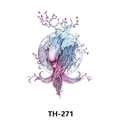 Waterproof temporary tattoo sticker TH-271 featuring colorful phoenix and moon design - Th-271 / 210*148mm