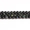 Multiple 7A natural gold obsidian beads for DIY jewelry with rainbow eye effect - 7A Natural Double-Eye Black Obsidian 10mm/Approx 37pcs
