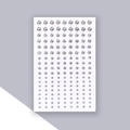 Self-adhesive silver acrylic rhinestone heart stickers for body art and DIY crafts - 162pcs Silver-plated Dots