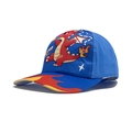 Casquette de baseball marine pour enfants avec dragon rouge et motifs de flammes - Dragon à Flamme Bleue