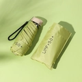 Mini ombrello da sole verde ultra-portatile piatto con custodia coordinata - Verde matcha