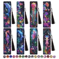 8-pack ocean theme DIY diamond painting bookmarks with tassels and colorful 5D drill beads - Ocean Creatures (8 Pcs Set)