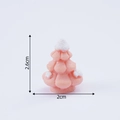 Miniatura di albero di Natale rosa con neve scintillante e dimensioni di 2,6cm per 2cm - 3# Albero