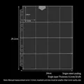 A4 12-pocket clear inner page for photo cards with 29.2x24cm dimensions and 12 slots - A4 11 Holes 16-Pocket Pages 10 Sheets 81#