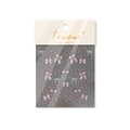 Autocollants ongles fins MS 691-1 avec nœuds roses et motifs léopard pour femmes - Style Nœud Léopard Rose (MS691-1)
