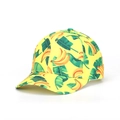Tropical banana leaf print baseball cap in bright yellow tie-dye summer style - Bright Yellow Banana Tropical Style (34#)