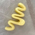 Elegant large yellow wavy hair claw clip for women's hair styling and thick hair accessory - Wave Yellow-10.5cm