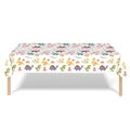 Détail de nappe de fête dinosaure jetable avec animaux de dessin animé et gâteaux - 137*274cm / Paradis des Dinosaures (0,04 mm)