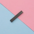 Black rectangle stainless steel bar charm with double holes for DIY jewelry making - 2*6*35mm / Black