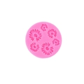Pink silicone mold with 6 mini daisy flower shapes for DIY jewelry and clay resin crafts - Style 2 / Pink