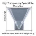 Stampo in silicone a piramide da 3 pollici con spessore 3 mm per artigianato - Piramide ad Alta Trasparenza 3 pollici