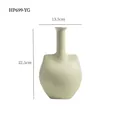 Vaso in ceramica verde chiaro Morandi con finitura opaca, 13,5 cm x 22,5 cm - HP699-YG Bottiglia a Collo Lungo Giallo Verde / Verde-giallo