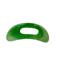 Green resin Gua Sha tool with marble texture for full body massage on white background - Medium / Light Green