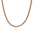 Elegant gold plated stainless steel foxtail chain necklace with woven metal texture - 3mm Foxtail Chain Gold Waist Chain 80+10cm