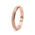 Minimalist 2mm rose gold rotating sandblast ring with polished stainless steel finish - US 5 / Rose Gold