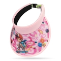 Pink cartoon skateboard sun visor for kids with adjustable buckle and 3D graphic brim - Adjustable / Light Pink